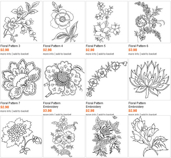 Designs For Embroidery. floral designs for embroidery