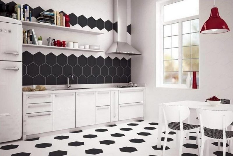 10 Ide Keramik  Lantai Dapur dengan Motif dan Warna  yang 