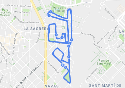 parcours 10km la sagrera barcelone