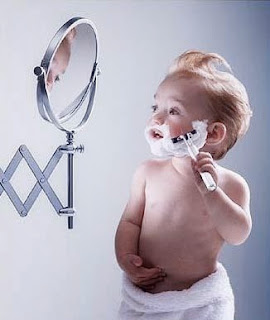 The Kids Grow Up – Fast - child kid shaving in the mirror