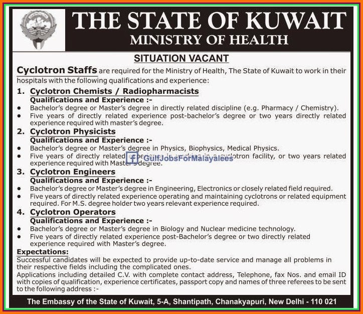 MOH Jobs for Kuwait