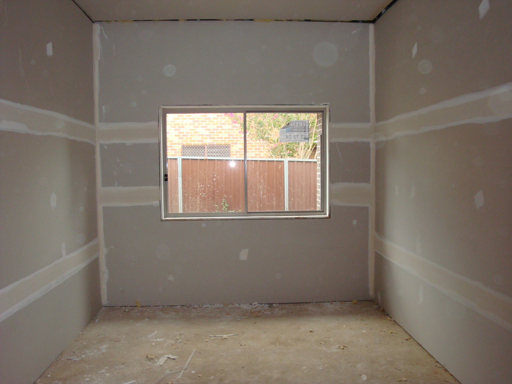 glass shower walls Home Office. Looks kinda small because of the 11ft ceiling