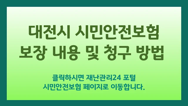 대전시 시민안전보험 사용