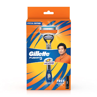 Mumbai Indians Limited Edition Gillette Fusion Razor (with Free Hygiene Case)