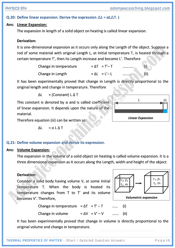 thermal-properties-of-matter-short-and-detailed-question-answers-physics-9th