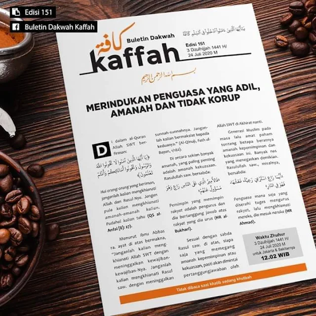 Buletin Kaffah 154 (24 Dzulhijjah 1441 H/14 Agustus 2020 M)