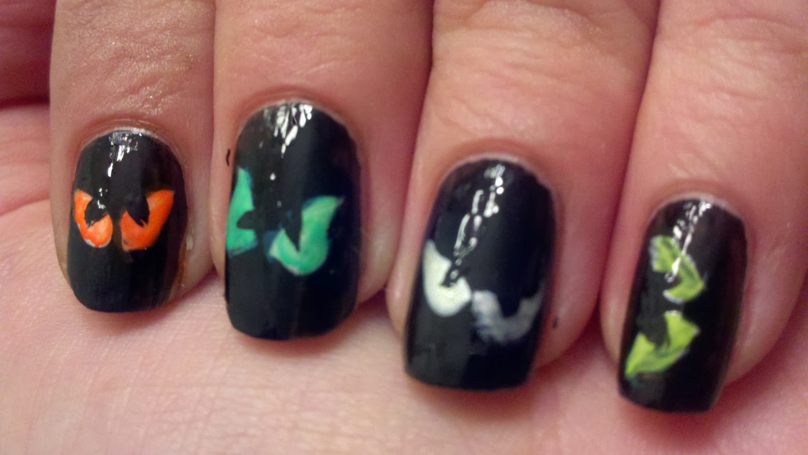 nail art designs cool halloween nails creatures of the night halloween nail designs