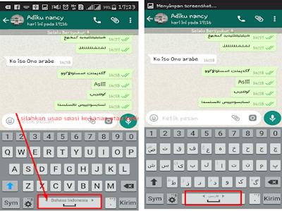 Pernahkah kalian melihat goresan pena arab di whatsapp Mengetik Tulisan Arab di Whatsapp Tanpa Aplikasi, Bagaimana Cara membuatnya?