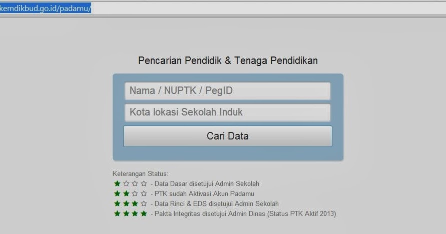 Cek NUPTK di PADAMU NEGERI - kemendikbud.go.id  Pustaka 
