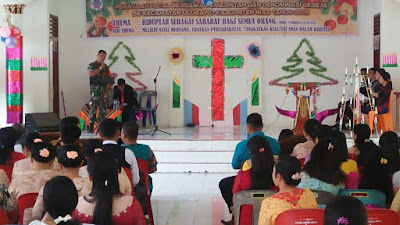 Babinsa Koramil 03/ Idanogawo Hadiri Natal Bersama Pemerintah Denominasi Gereja se-Kecamatan Ulugawo