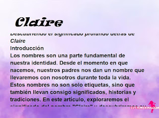 significado del nombre Claire