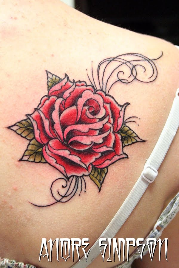 black and white rose tattoo designs