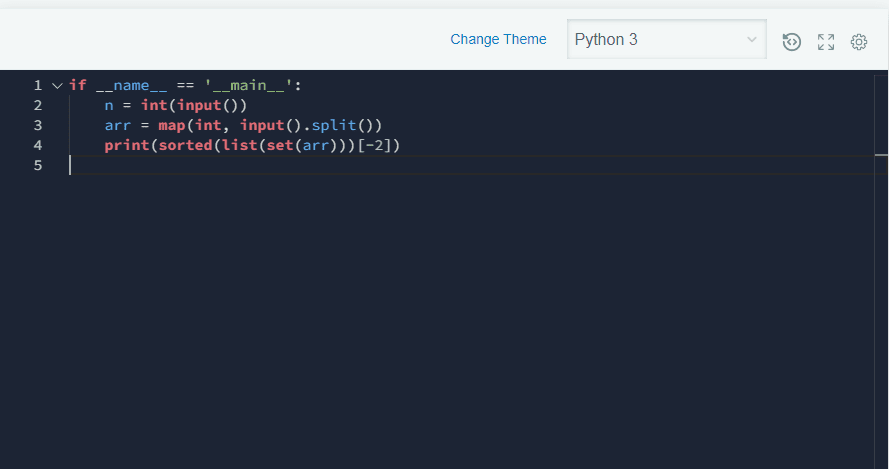 Find The Runner - Up Score! In Python - HackerRank Solution