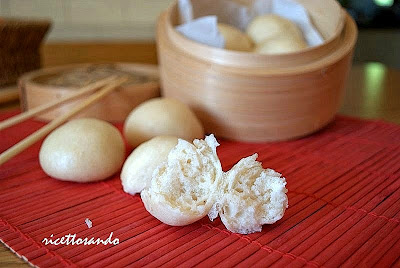 Pane cinese  a vapore o Mantou con lievito madre