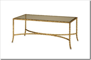 4057 Gilt Twist Rectangular Table