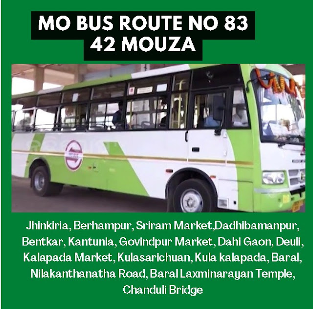 Mo Bus Route 83 Bus Stops in 42 mouza villages