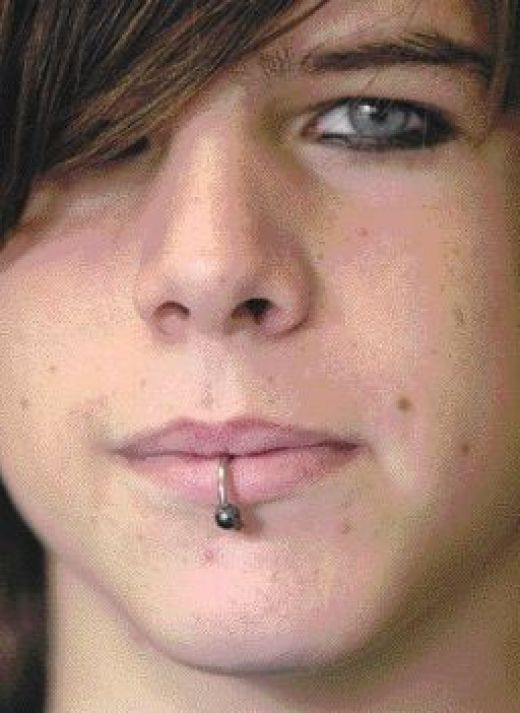 Yep even guys get lip piercings but what happens when he is kissing one of 