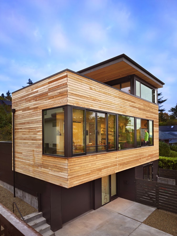 Rancangan Desain  Rumah  Kayu Modern Minimalis  yang  Hemat  Biaya 
