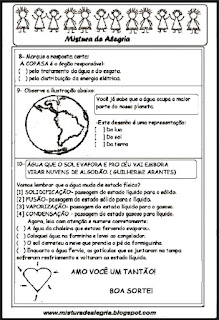 Avaliação de ciências sobre água