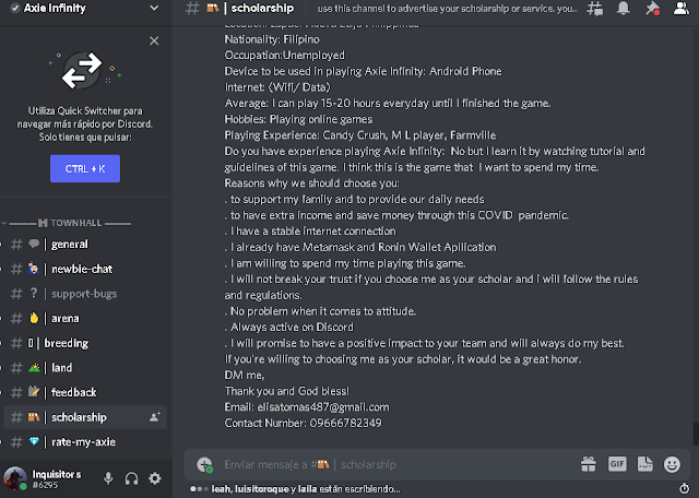 Discord-Oficial-Axie-Infinity-Scholarship
