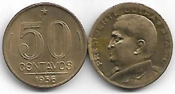 50 centavos, 1956 Presidente Dutra