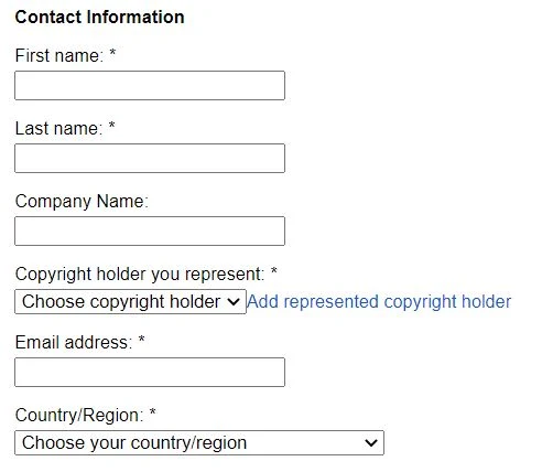 Now fill-up the contact information form with your own information