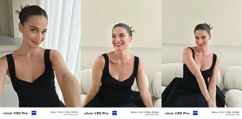 Anne Curtis uses the V30 Pro 5G's cameras