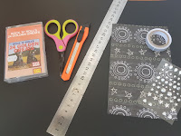 Life hack materials. Scissors, paper, washi. DIY Project - Cellphone