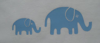 Detail van olifanten flexfolie applicatie