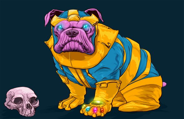 Josh Lynch ilustrações cachorros como personagens super heróis vilões Marvel - Dogs of the Marvel Universe