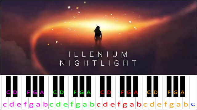 Nightlight by Illenium Piano / Keyboard Easy Letter Notes for Beginners