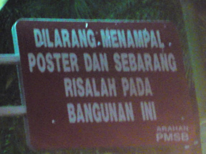 Bahana tampal poster merata-rata.