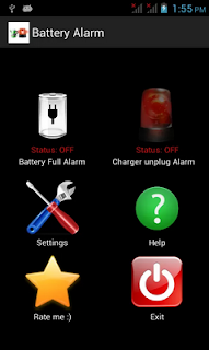 android battery full alarm