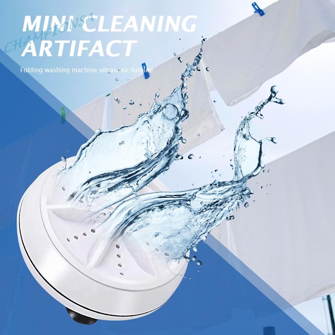 [ champions.th ] ♞ZM-Mini Ultrasonic Automatic Washing Machine Foldable Turbo Rotating Washer