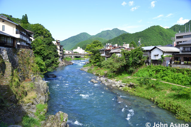 The Yoshida River running through the town