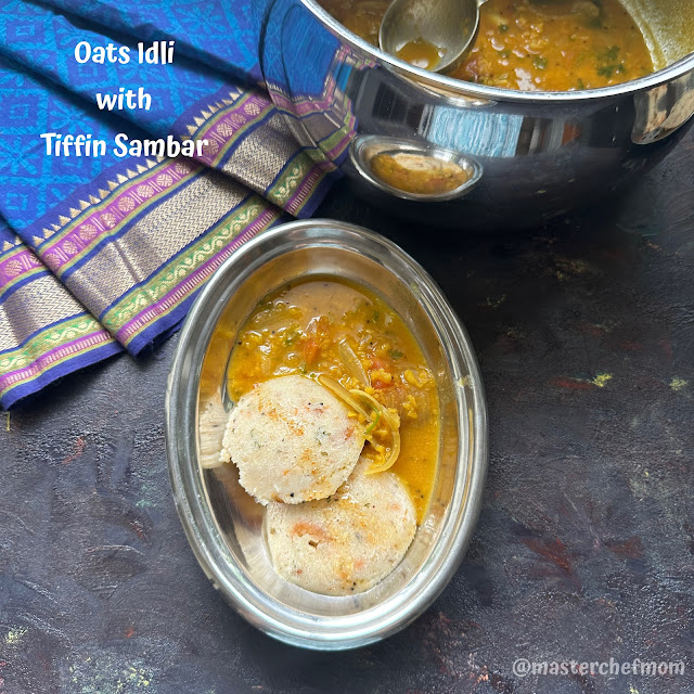 Oats Idli with Tiffin Sambar