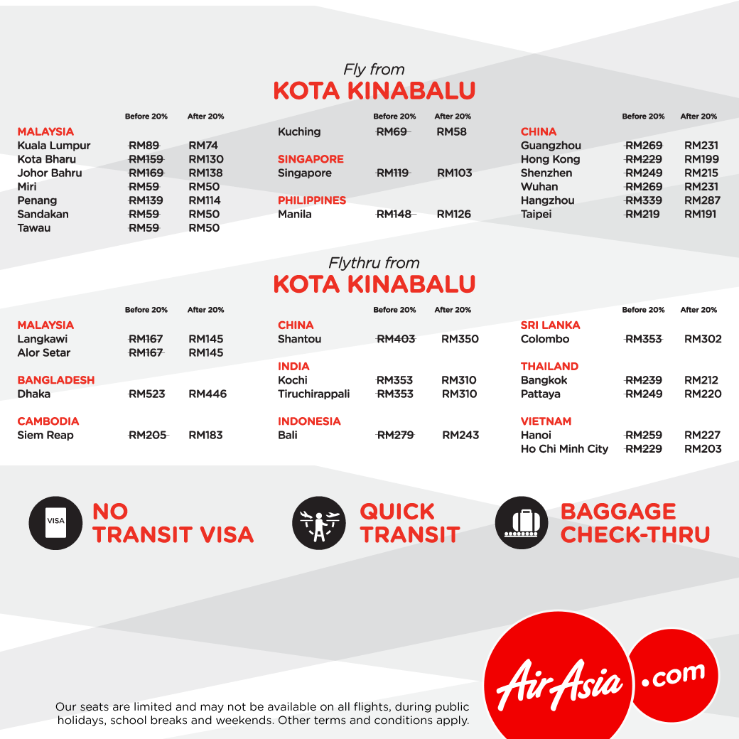AirAsia Flight Ticket 20% OFF Online Fares @ MATTA Fair
