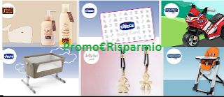 Logo Vinci gratis Voucher, Gift card e prodotti Chicco, seggiolino, culla e molto altro!