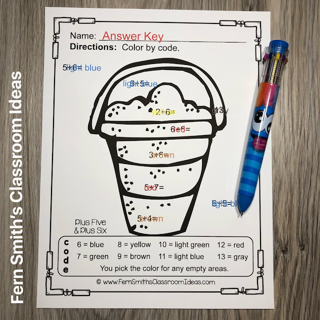 Click Here for the Color By Number Addition, Subtraction, Multiplication, and Division Beach Vacation Fun Printable Worksheets Resource BUNDLE.