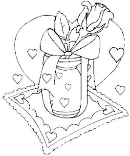 valentine day rose coloring sheets
