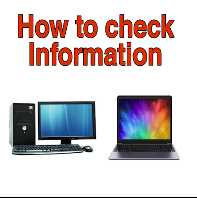 How to Check Computer Laptop System Information can know two ways...