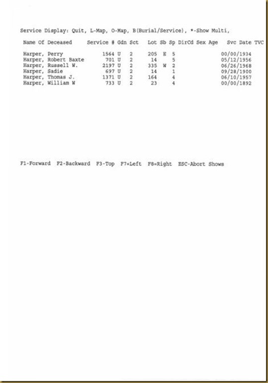 Union Cemetry Map, Symmes Twp, Hamilton Co, OH P