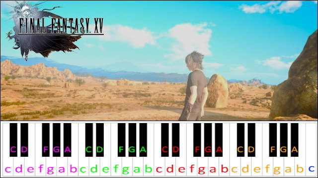 Sunset Waltz (Final Fantasy XV) Piano / Keyboard Easy Letter Notes for Beginners
