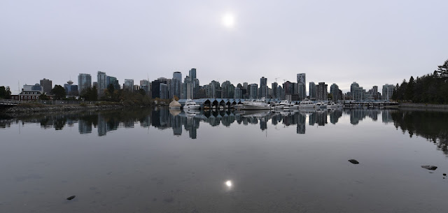 City of Vancouver from Great Trail Stanley Park.