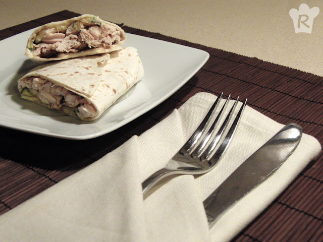 Wrap de pollo con mayonesa de yogur