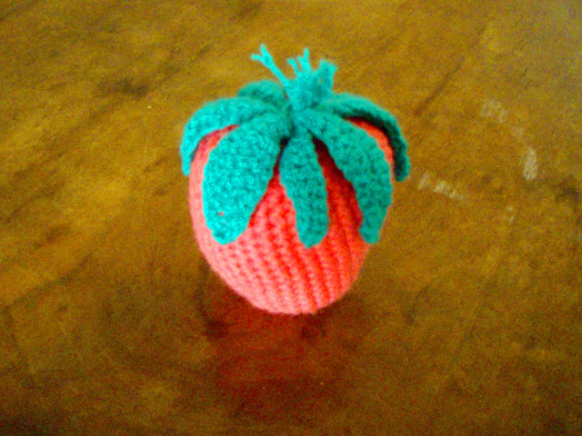 crochet strawberry plush toy