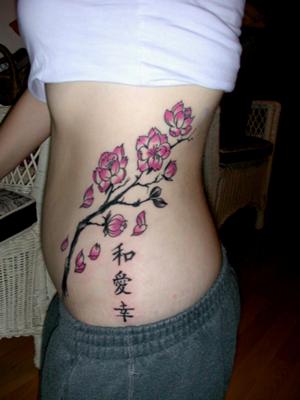 cherry blossom flower tattoo