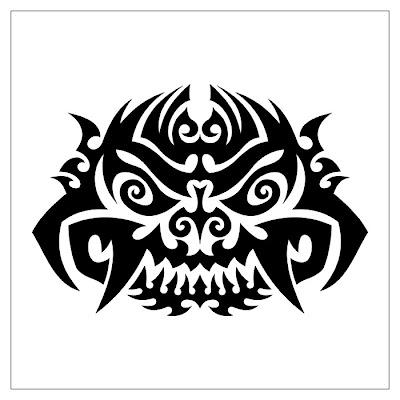 Two Broken Heart Tribal Tattoo tribal dragon tattoo Oni Mask Tribal Tattoo 
