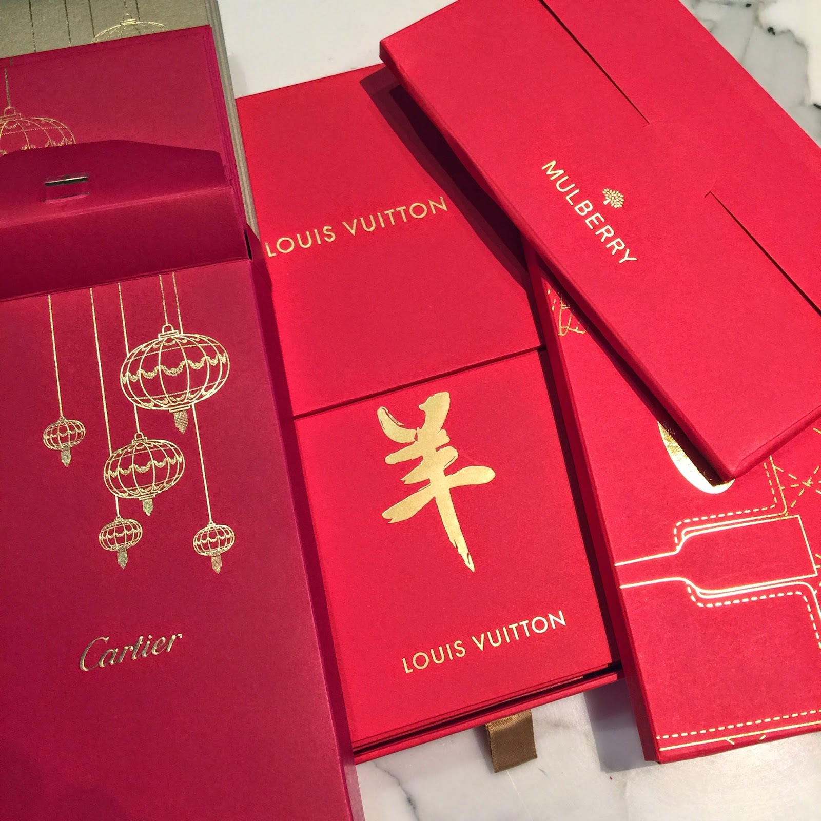 Globalgoodfood Designer Hong Bao Red Packets Louis Vuitton Mulberry And Cartier