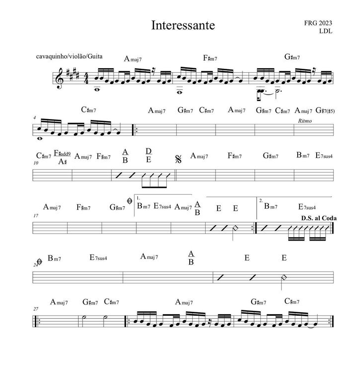 Partitura - Ferrugem - Interessante